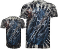 Grim Reaper with Sword Skull Moon Glow in the Dark Tie Dye T-Shirt M-4XL by Wild