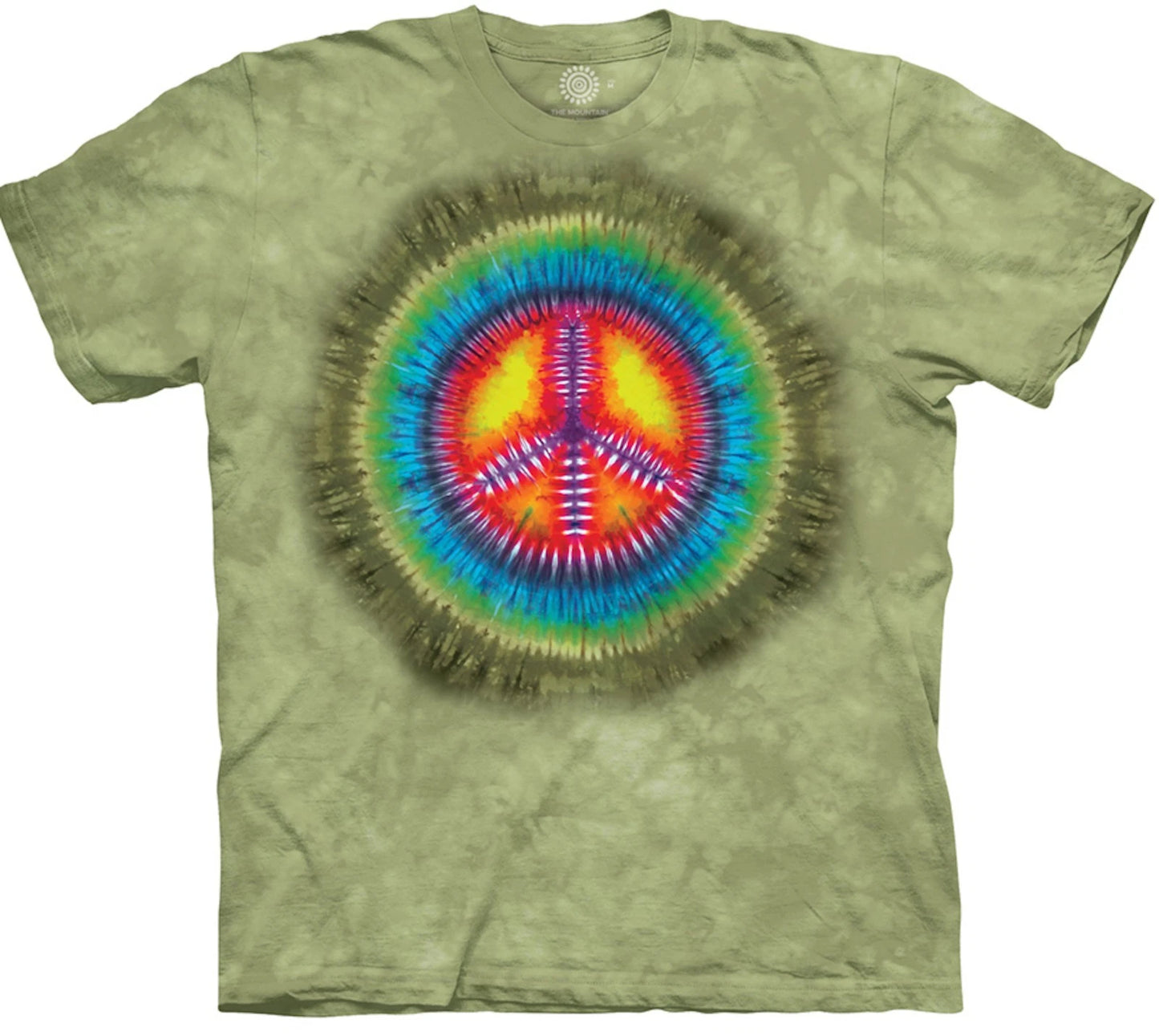 The Mountain Peace Tie Dye Green Hippie Love Spiritual Rainbow T-Shirt S-5X