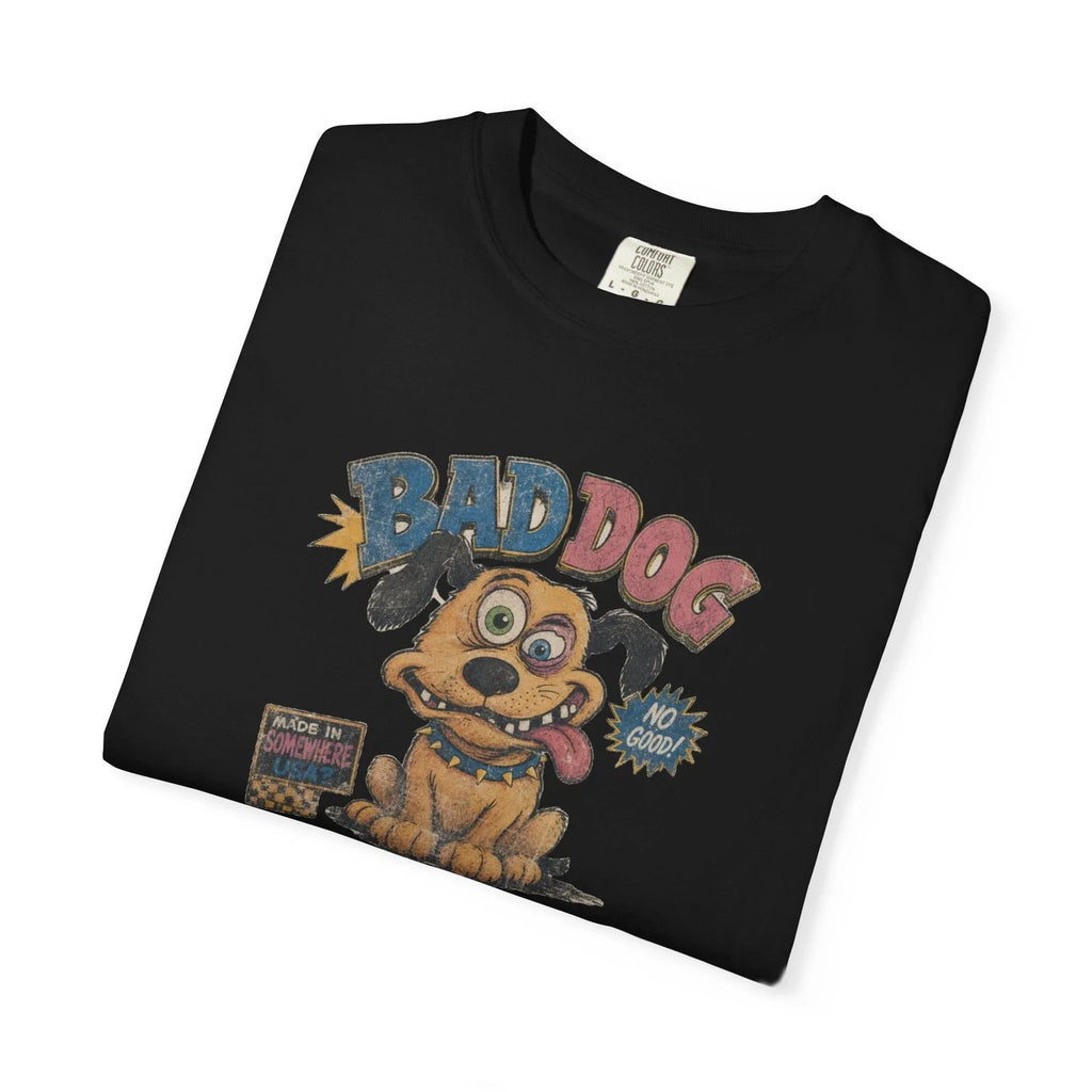 Bad Dog Cartoon Puppy T-shirt | Vintage Graphic, Chewed Shoe Design,Custom Shirt