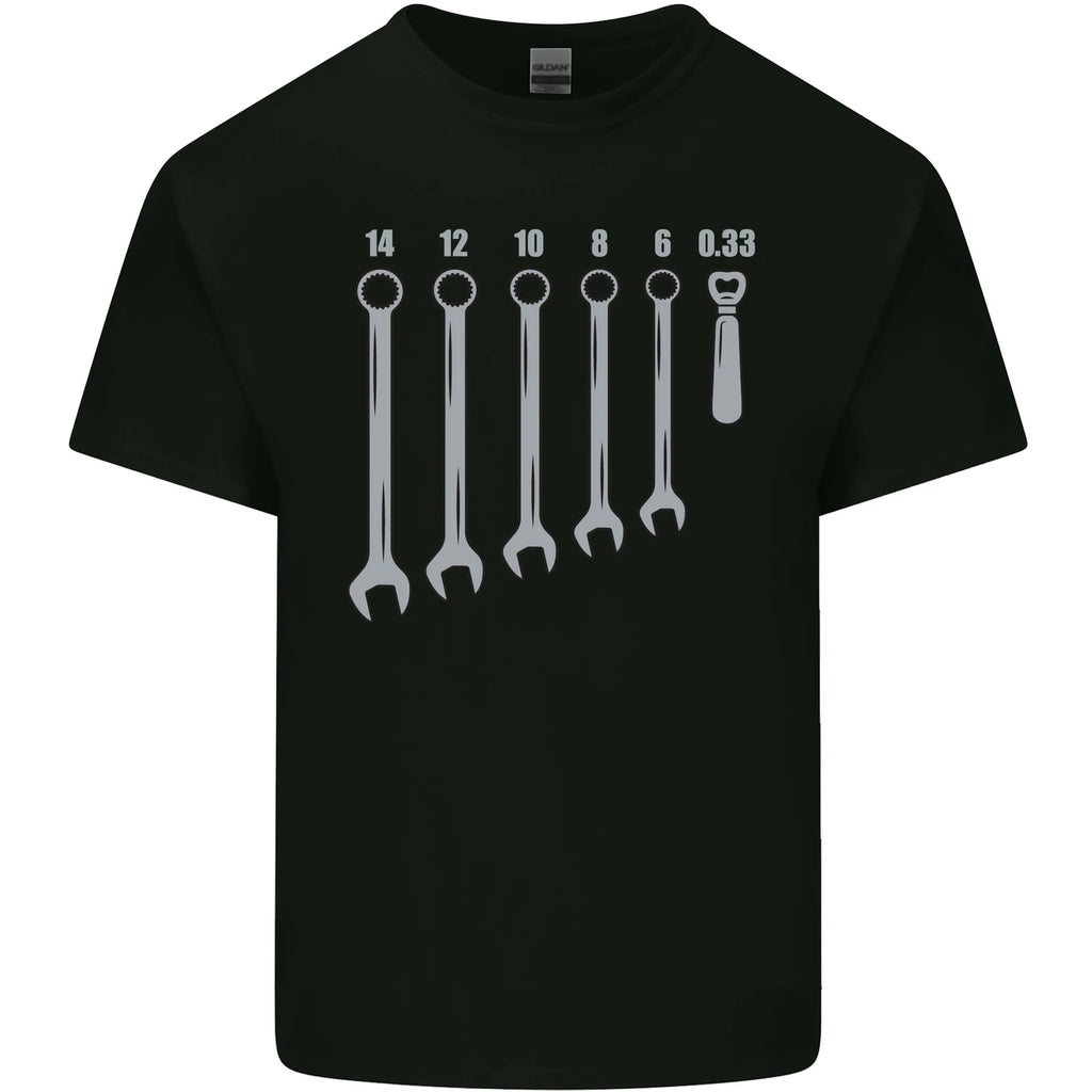 Beer Spanners Funny Mechanic Alcohol DIY Mens Cotton T-Shirt Tee Top