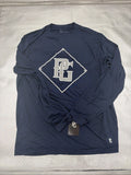 Men’s Sz L Perfect Game Baseball Navy Blue Long Sleeve Shirt PG