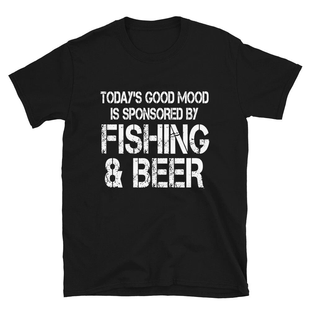 Good Mood Sponsored By Fishing Beer T-Shirt