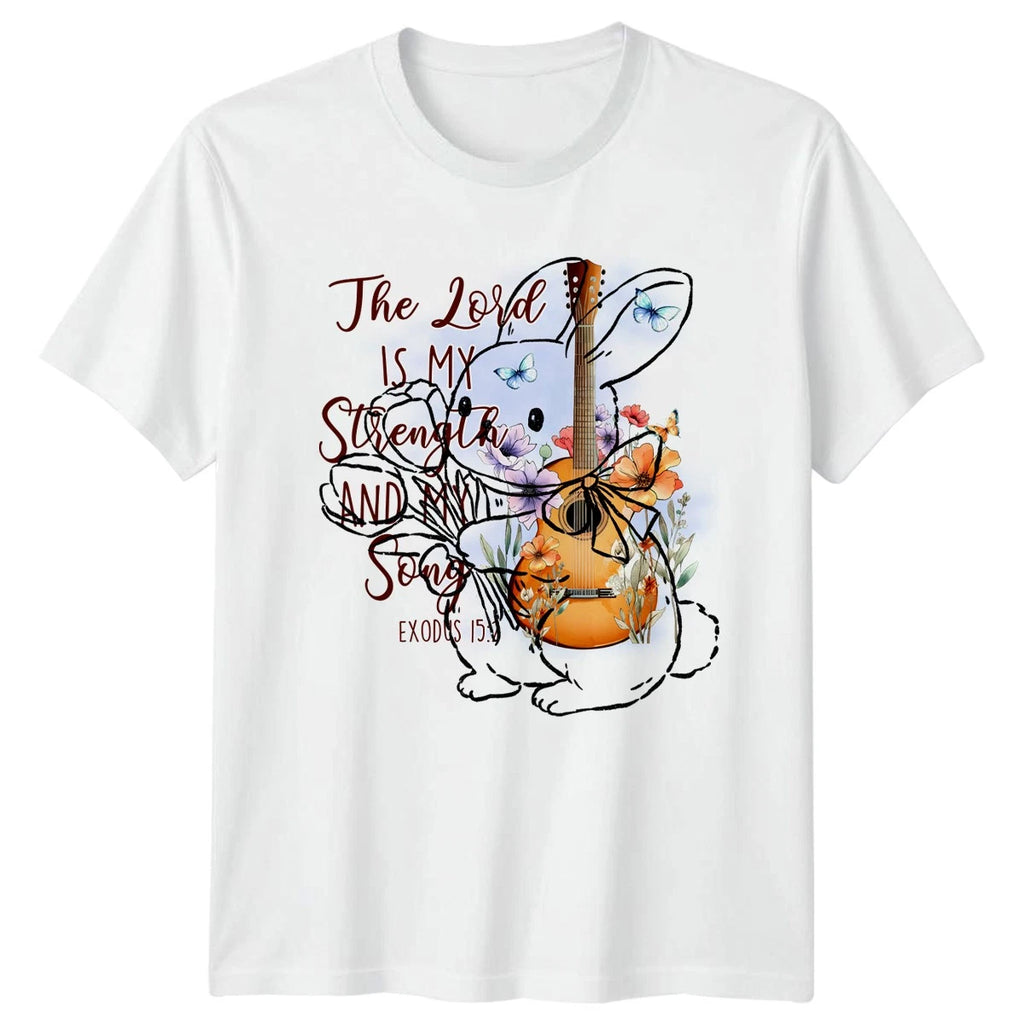 Cute Bunny With Tulips T-Shirt Rabbit Floral Animal Easter Gift For Him And Her