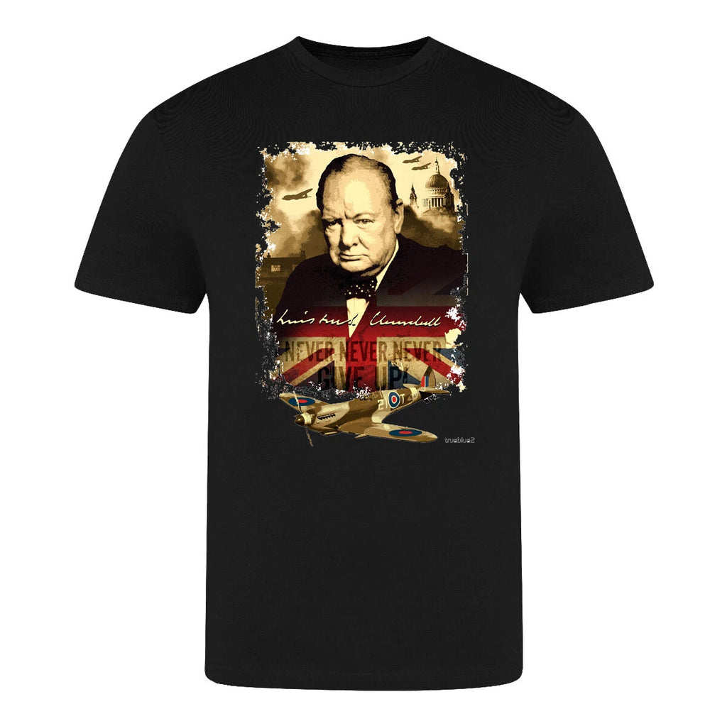 Winston Churchill T Shirt Politics British England Migration Government