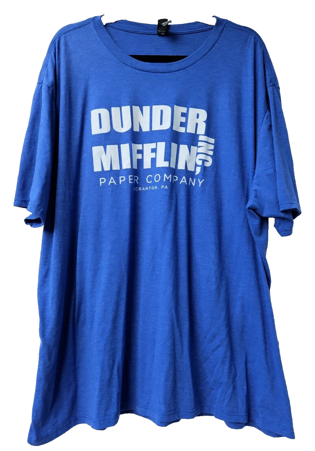 THE OFFICE Movie Men's T-Shirt 4XL "Dunder Mifflin, Inc." Cotton Blend Blue