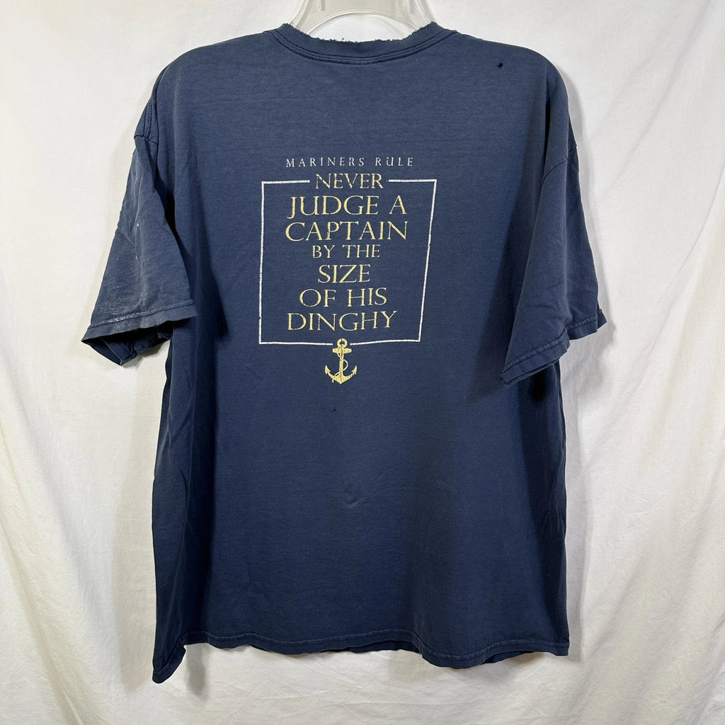 Vintage Distressed Tee Never Judge a Captain by the Size of his Dinghy T-Shirt