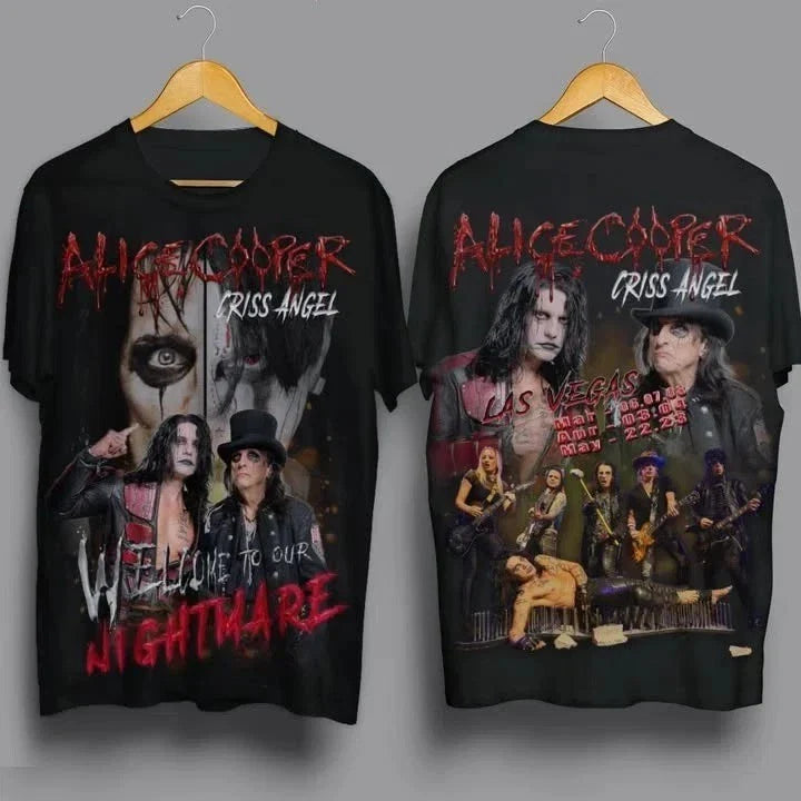 Alice Cooper Criss Angel Tour 2026 REPRINT T shirt Full size S-5Xl