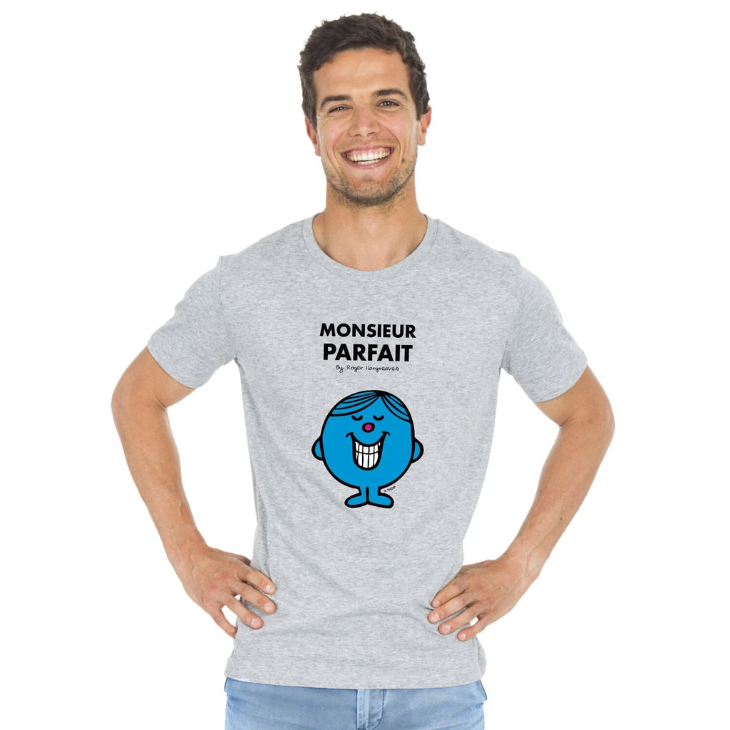 Men's Short Sleeve T-Shirt Gray, Monsieur Parfait