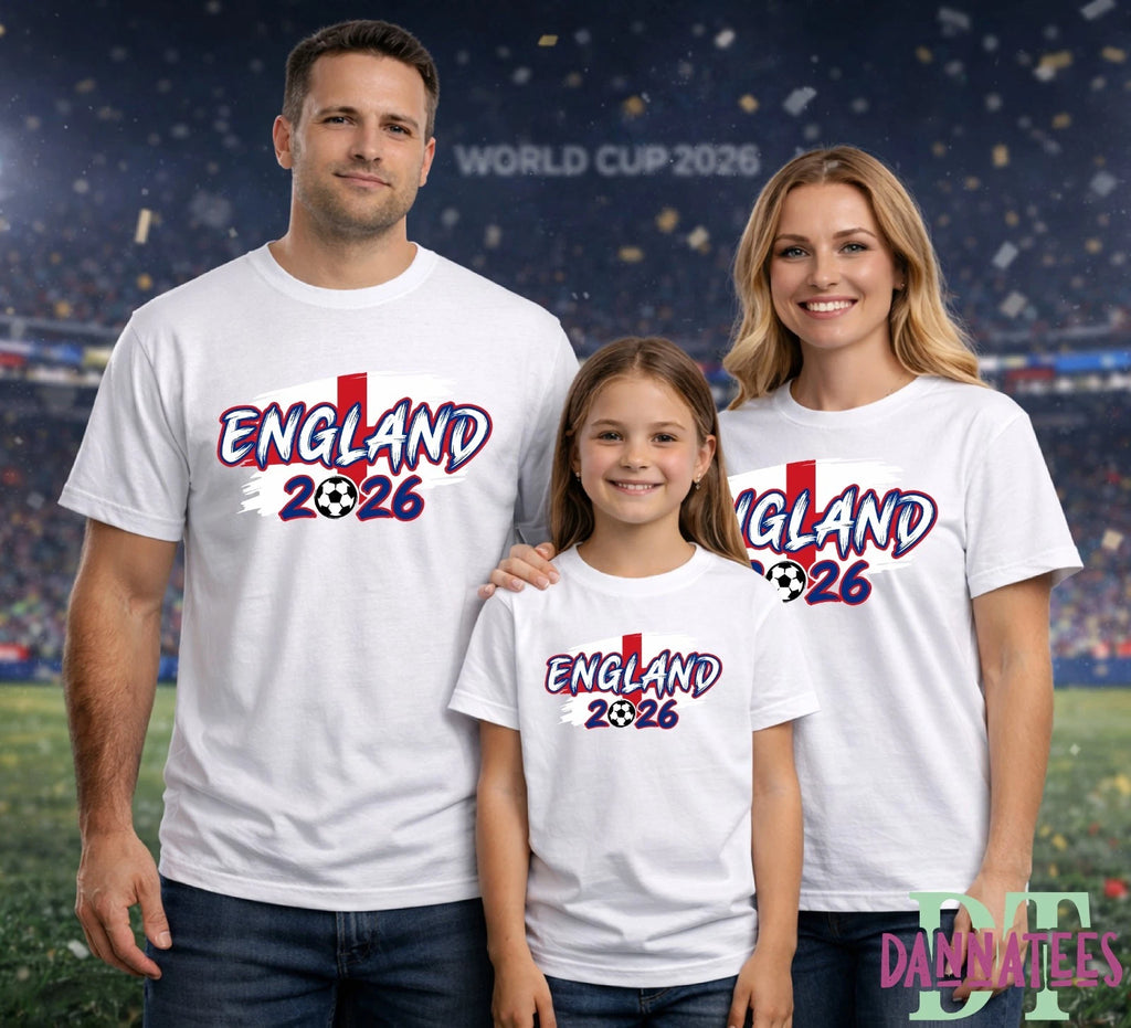 2026 ENGLAND World Cup 26 Adult Kids T-Shirt Football Coming Home Soccer T-shirt