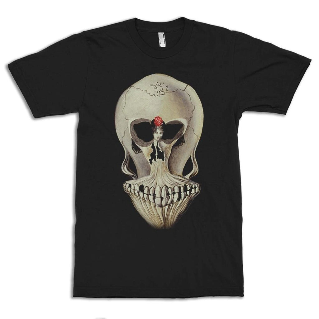 Ballerina In a Skull Salvador Dali T-Shirt Surrealism Art Gothic Unisex Tee