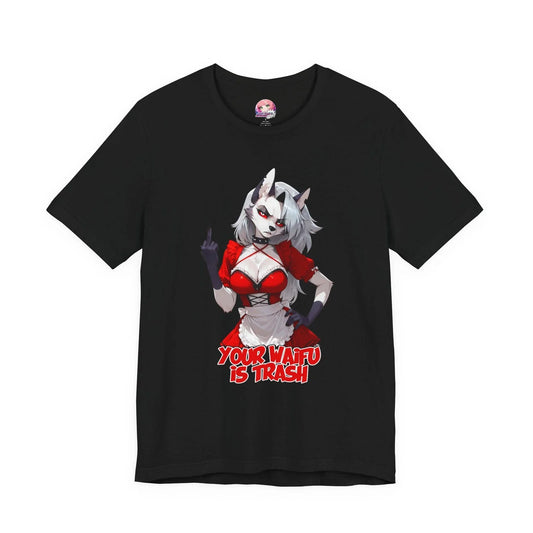“Your Waifu Is Trash” Loona T-Shirt – Helluva Boss Inspired Graphic Tee