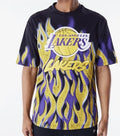 New Era - NBA LA Los Angeles Lakers Flame Oversized T-SHIRT Sz M New