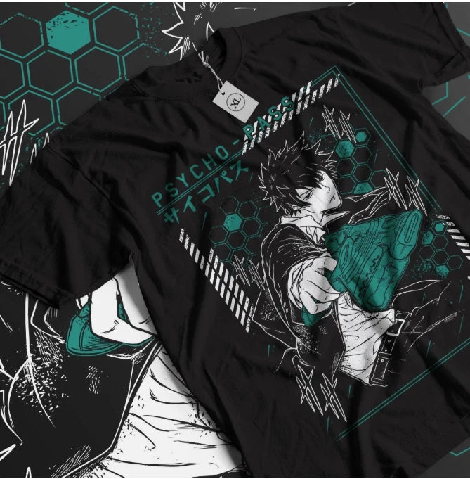 Psycho Pass T-Shirt Girl Kawaii Waifu Anime Graphic pod Shirt All Size