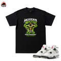 Men's Black T-Shirt Mexican Monster Streetwear Sneaker Matching Tees