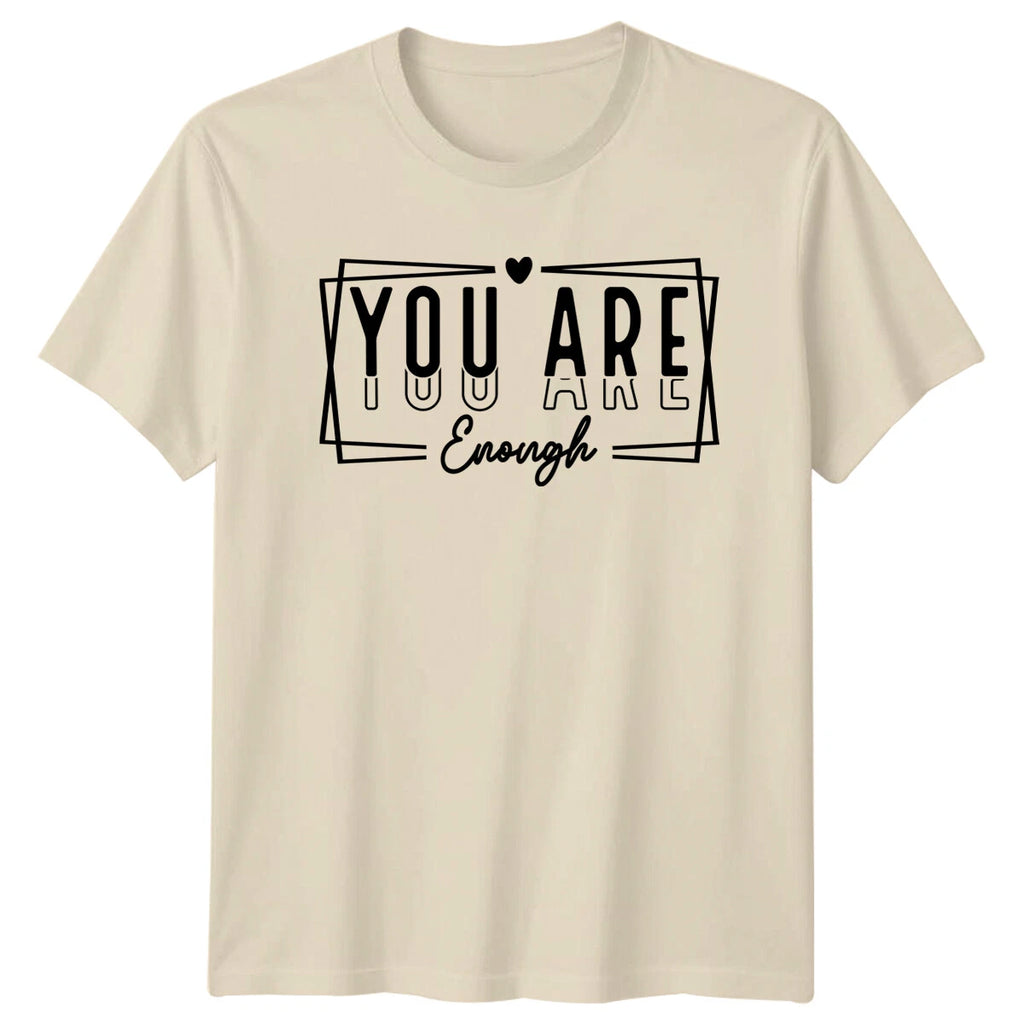 You Are Enough Boho Quote Graphic T-Shirt Inspirational Women's