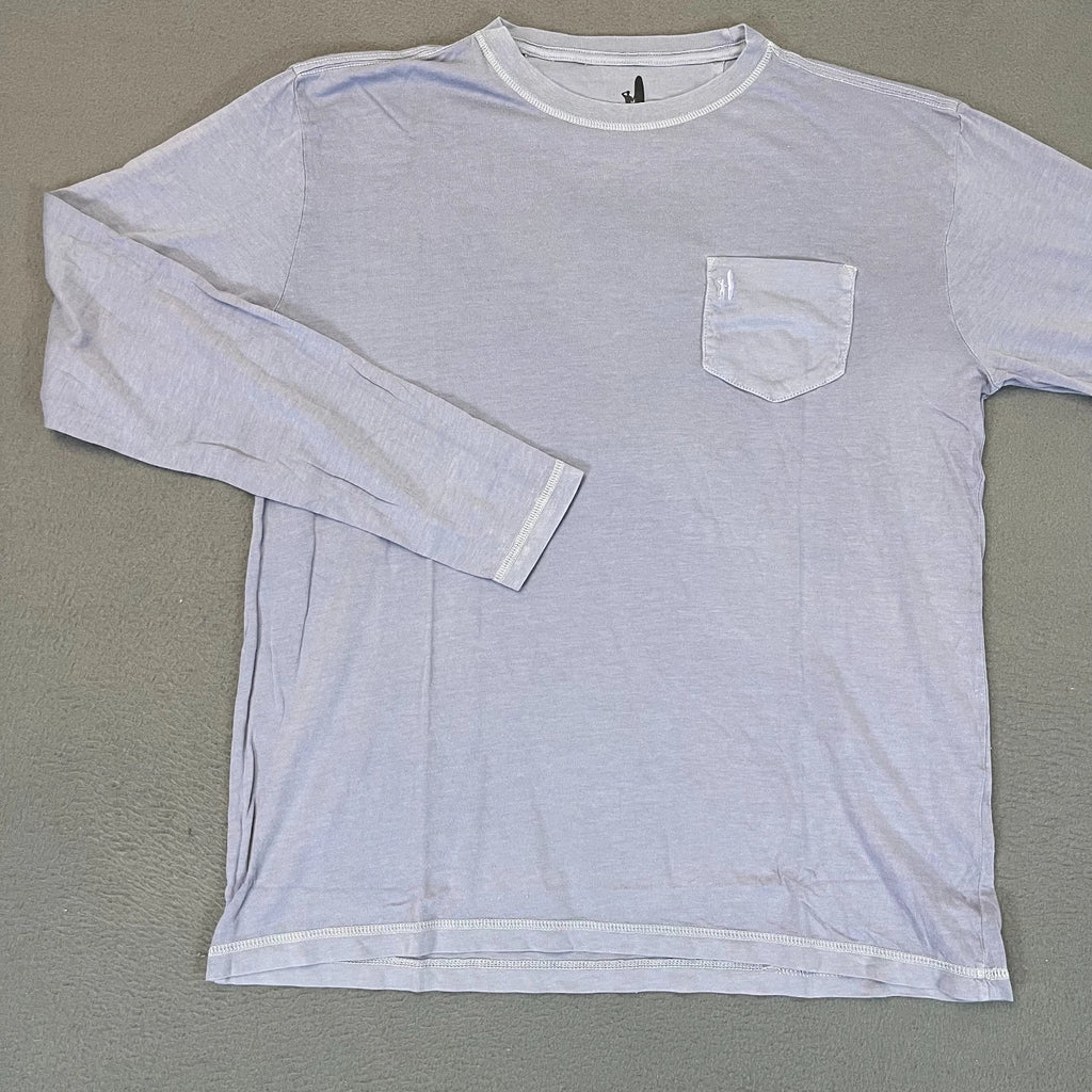 johnnie-O Brennan 2.0 Long Sleeve T-Shirt Navy Men's Medium | 100% Cotton Surf