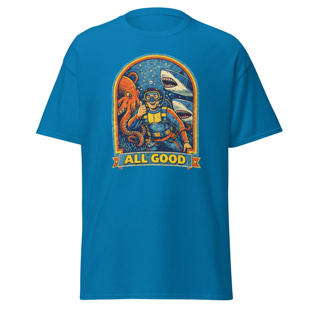 All Good Retro Scuba Diver Funny Ocean