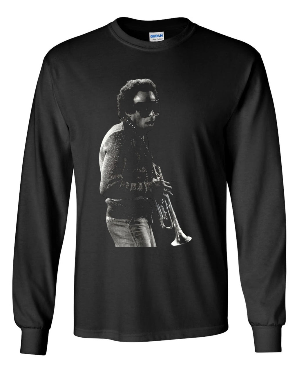Miles Davis long sleeve t-shirt - Jazz Fusion, Blue Note, Kind of Blue Coltrane