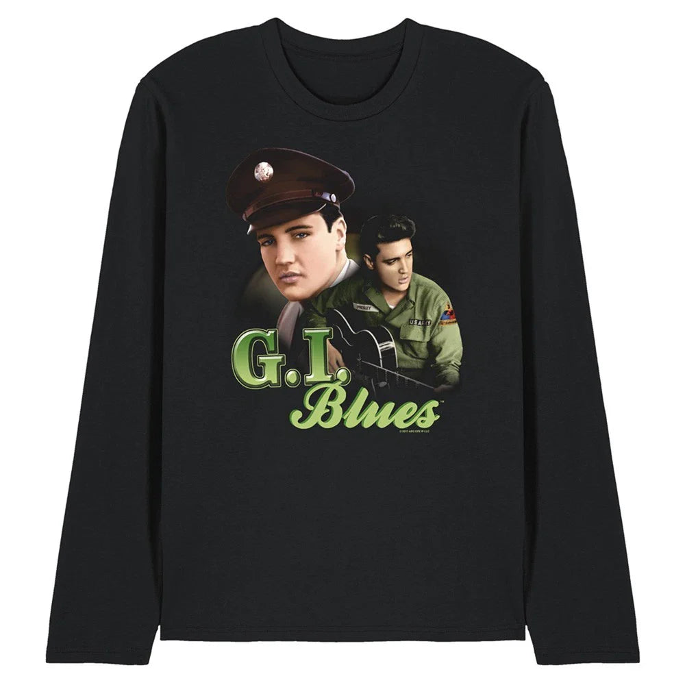 G I Blues Unisex Long Sleeve T-Shirt S-2XL, Black