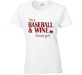 Baseball and Wine Kind Girl T Shirt fixed