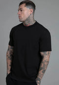 SikSilk Mens Black Pack of 2 T-Shirts Small