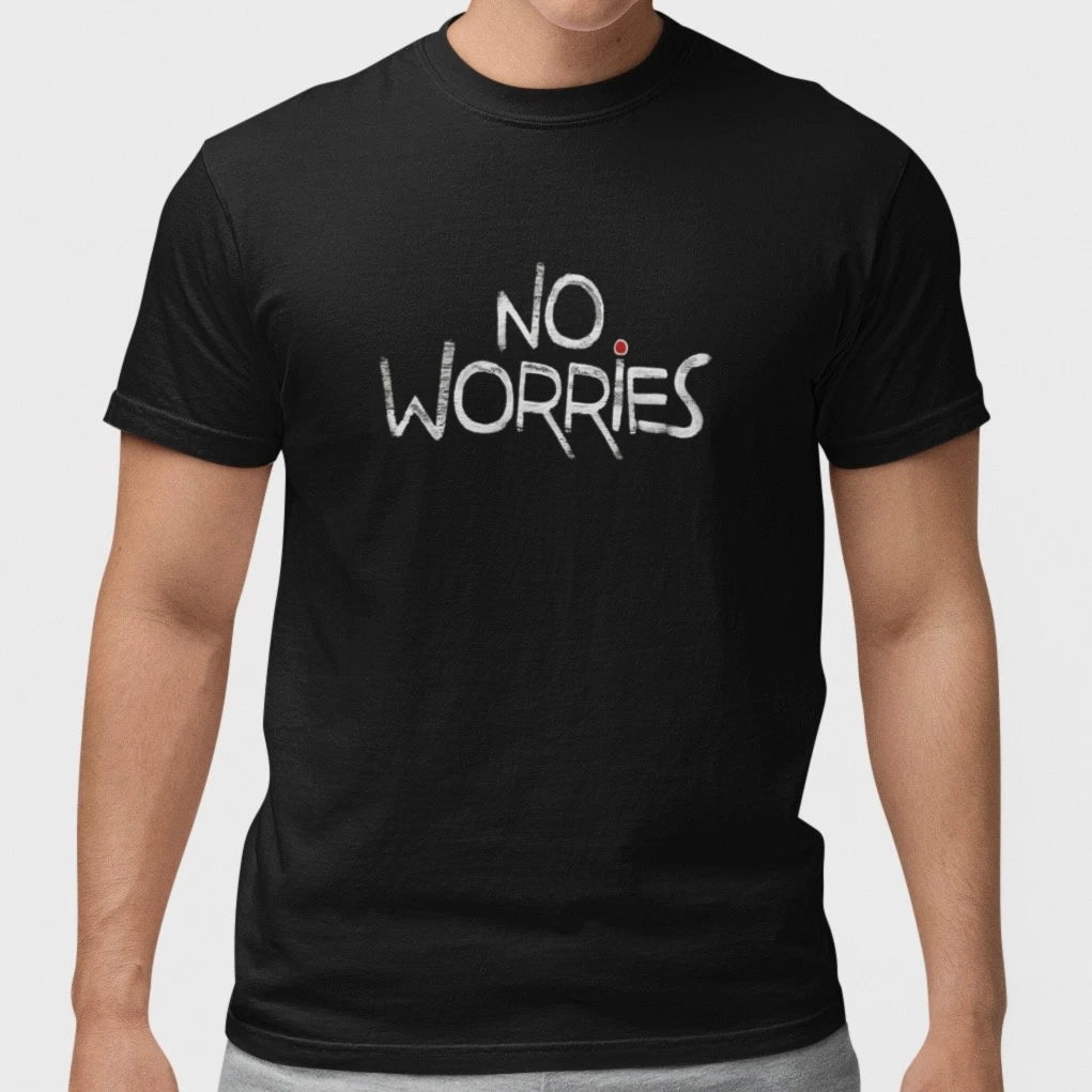 No Worries T Shirt Funny Quote Tee Minimalist Graphic Shirt Casual Cotton Top