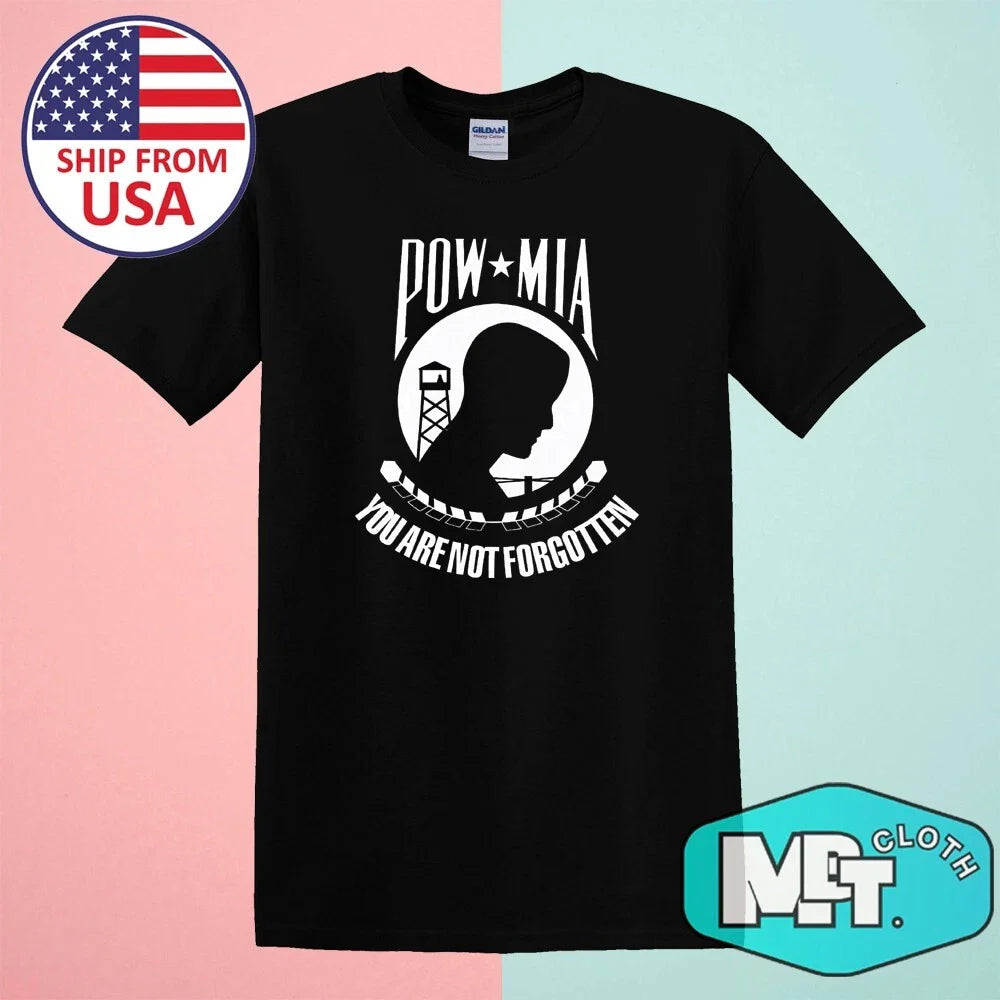 POW MIA You Are Not Forgotten Men's Black Size S-5XL