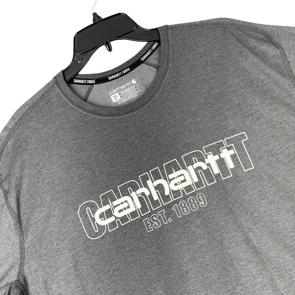 Carhartt T-Shirt Graphic Logo Force Relaxed Fit Workwear Mens 2XL Tall