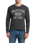 Stratospher Las Vegas Thermal Waffle Knit Shirt Lens Médium Gray Base Layer Y2K