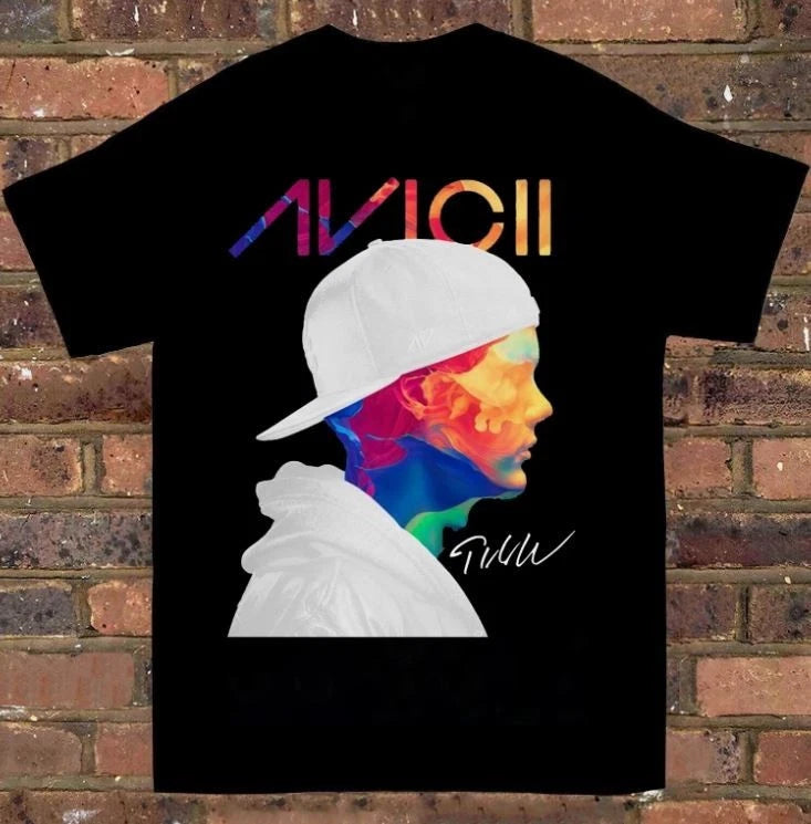 Collection Avicii Singer Short Sleeve Cotton Black All Size Unisex T-Shirt