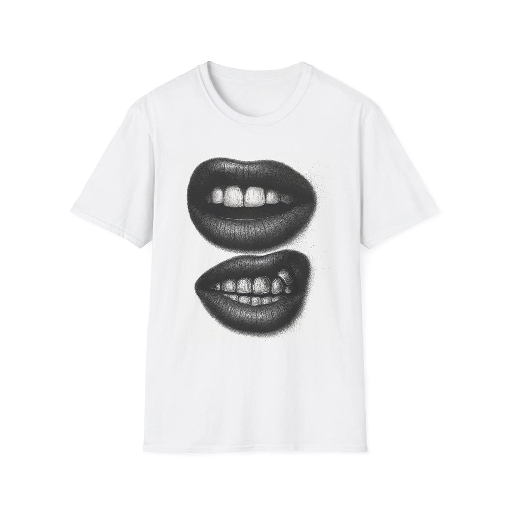 Black Lips Graphic Tee, Trendy Unisex Softstyle T-Shirt, Casual Wear, Unique