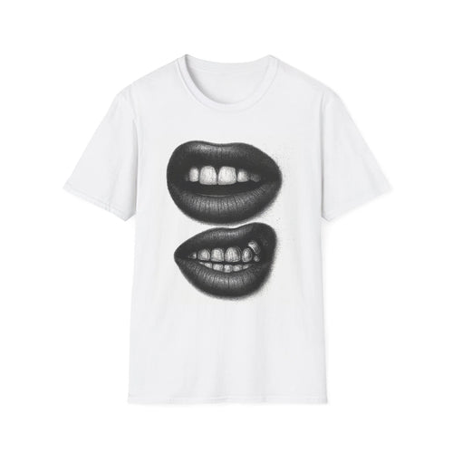 Black Lips Graphic Tee, Trendy Unisex Softstyle T-Shirt, Casual Wear, Unique