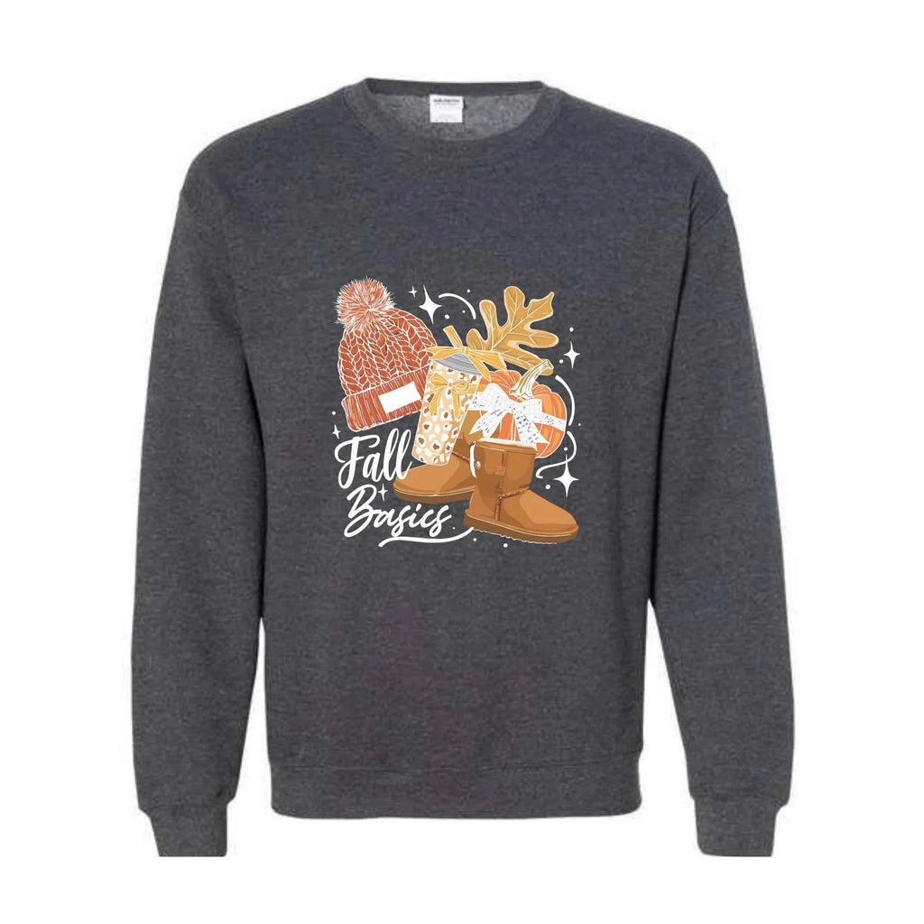 Fall Basics Crewneck Sweatshirt, Coquette Pumpkin Festival Cozy Shirt Sweater, H