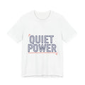 Quiet Power Tee | outline text shirt, minimalist typography tee