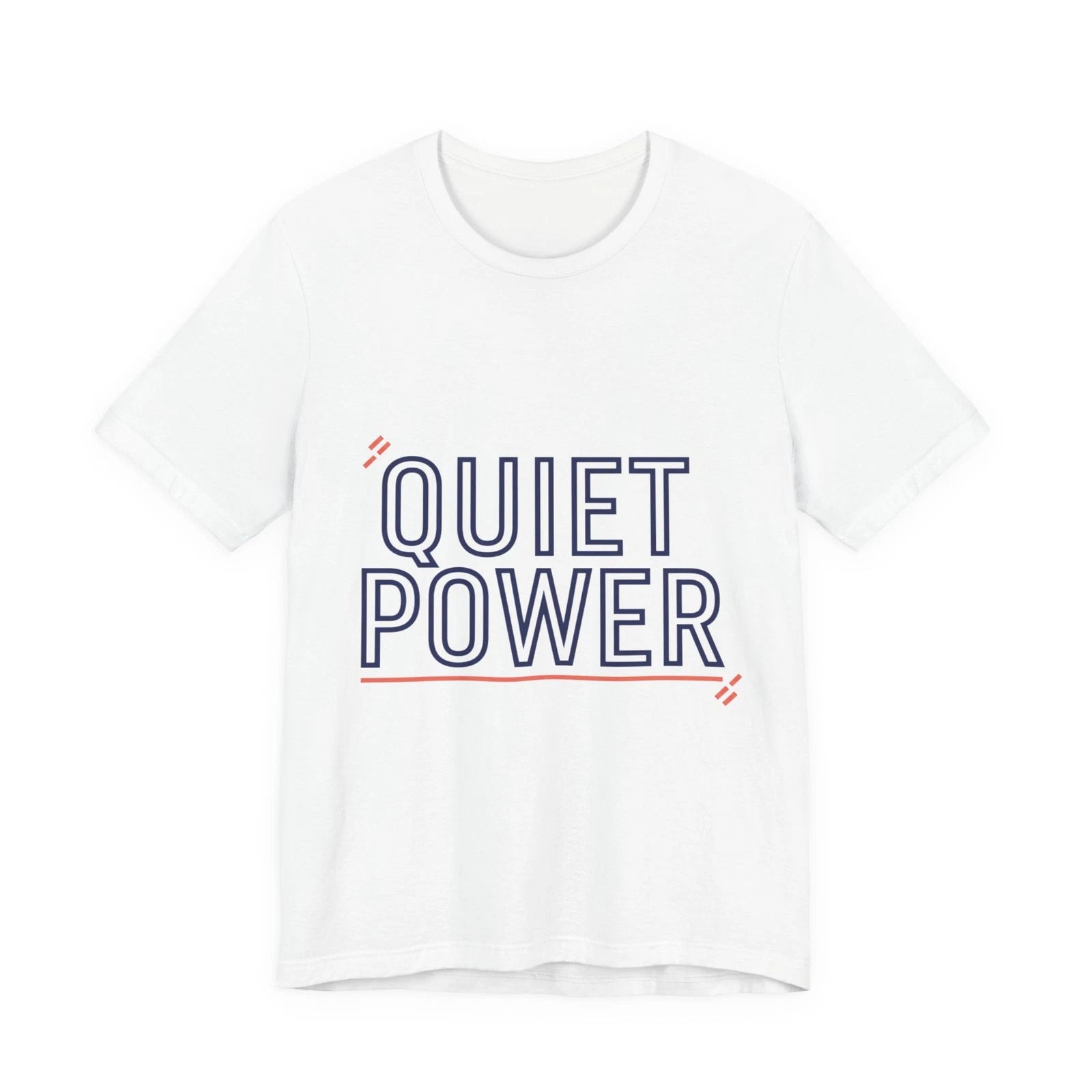 Quiet Power Tee | outline text shirt, minimalist typography tee