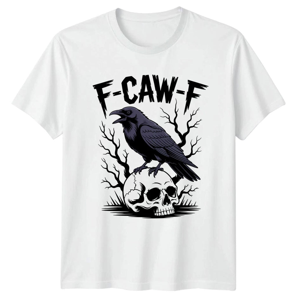 F-Caw-F Raven Skull Macabre Art Gothic Mens T-Shirt Womens Graphic Tee