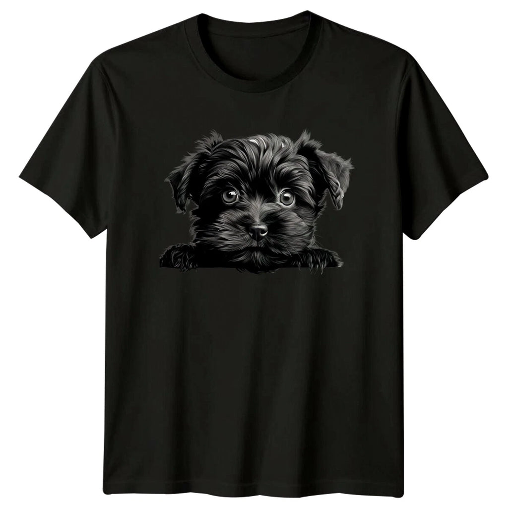 Cute Yorkie Puppy Dog Peekaboo T-Shirt,Yorkshire Terrier Tee