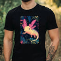 Mens Axolotl Pop Art Motif Cotton T-Shirt Size XS to 5XL