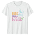 Cute & Full Of Sugar Womens T-Shirt Retro Bunny Easter Gift For Her