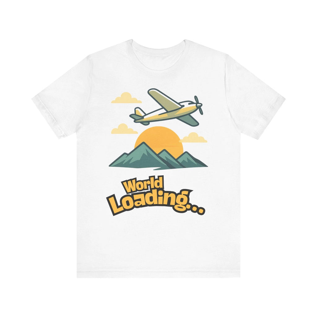 World Loading… Tee, Unisex Minimalist Progress Bar Aesthetic Shirt