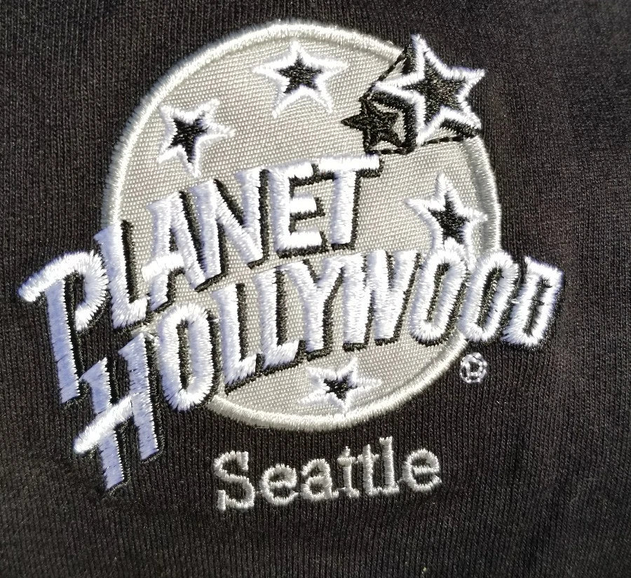 VINTAGE Planet Hollywood SEATTLE Black T Mens Size Med 90s NEW Old Stock NWT