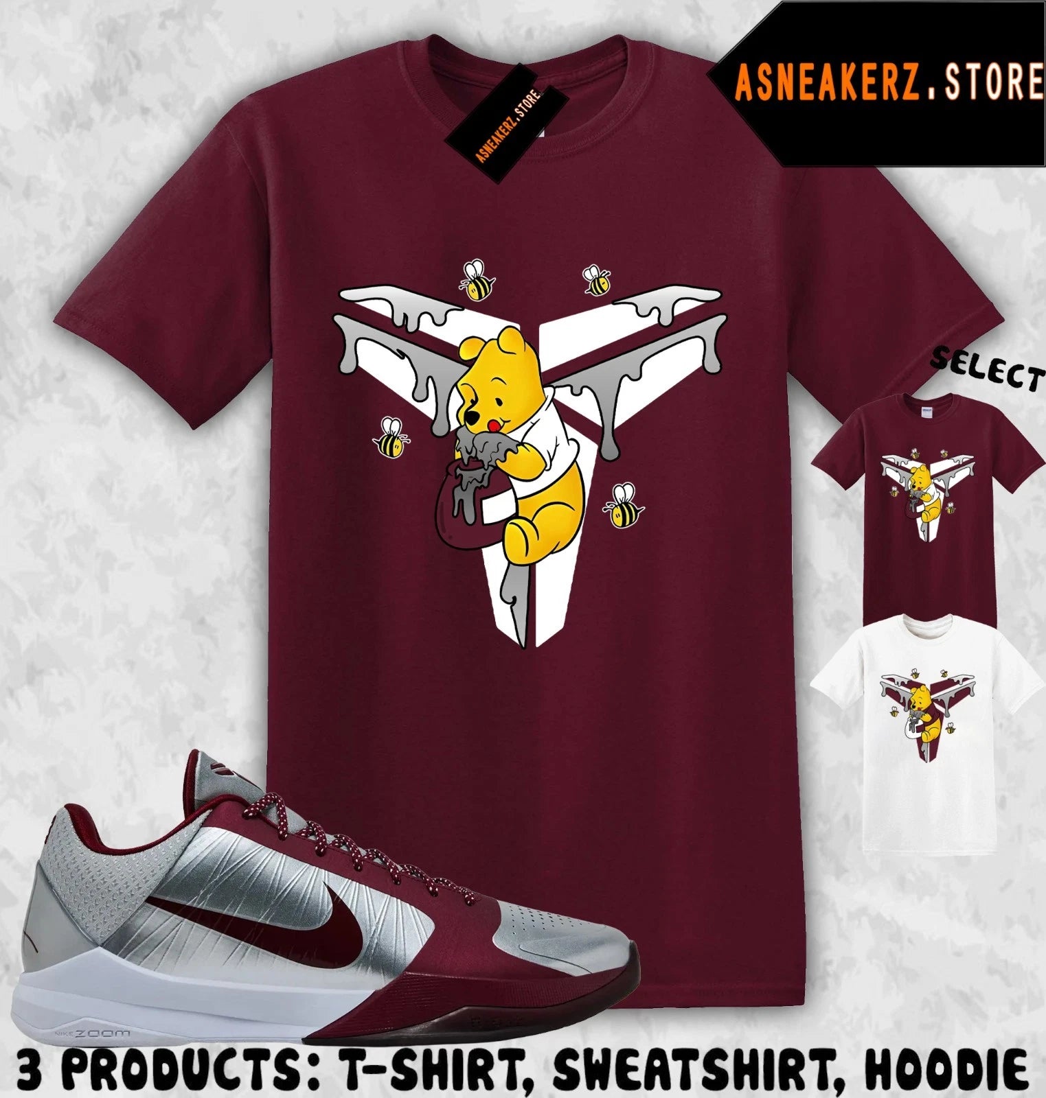Shirt Match KB 5 Protro Lower Merion Aces Sneaker Matching Tee Sweet Winnie Pooh