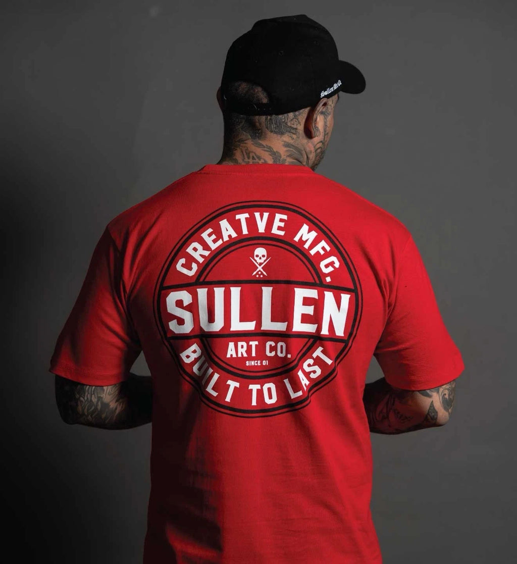 SULLEN CLOTHING CREATIVE CORP LOGO RED STANDARD T-SHIRT (M)