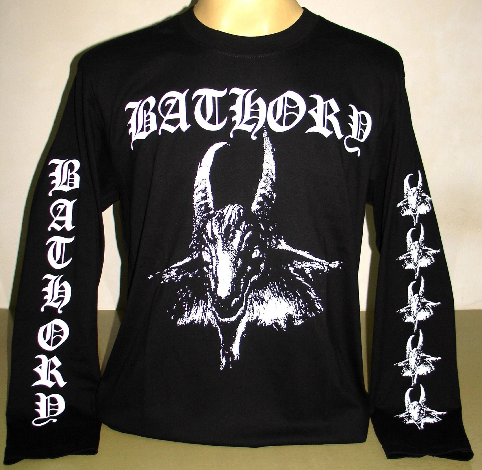Bathory First Album Goat Long Sleeve T-Shirt Size S M L XL 2XL 3XL Black Metal