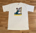 Vintage 90s Visa Volleyball Dog Pop Art T-shirt Made in USA Per Shrunk!