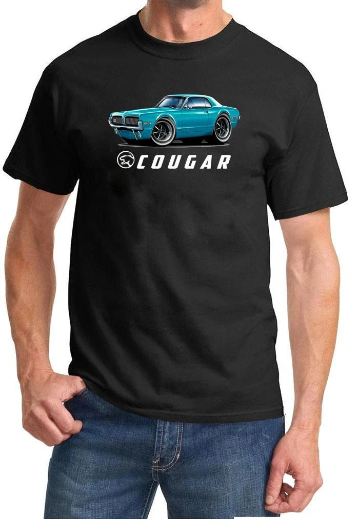 1968 Mercury Cougar Hardtop Full Color Tshirt NEW FREE SHIPPING