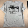 Stussy Dover Street Market LA Shirt Mens 2XL Gray Streetwear Logo Graphic