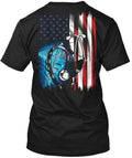 American Flag Nurse T-Shirt Made in the USA Size S to 5XL