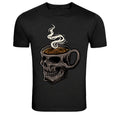Skull Coffee Mug Hot Coffee Graphic T-Shirt