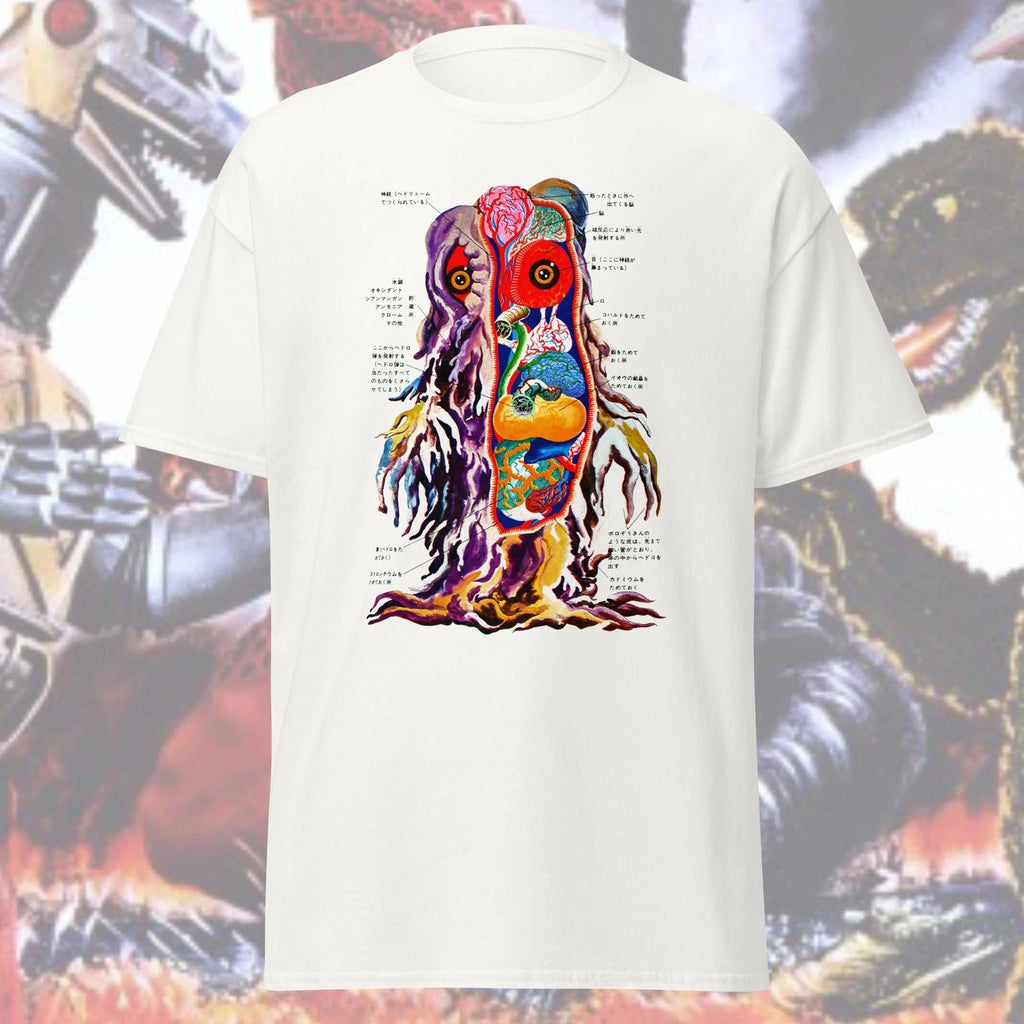Retro Hedorah Godzilla Anatomy T-shirt Kaiju Horror Punk Toho Smog Monster